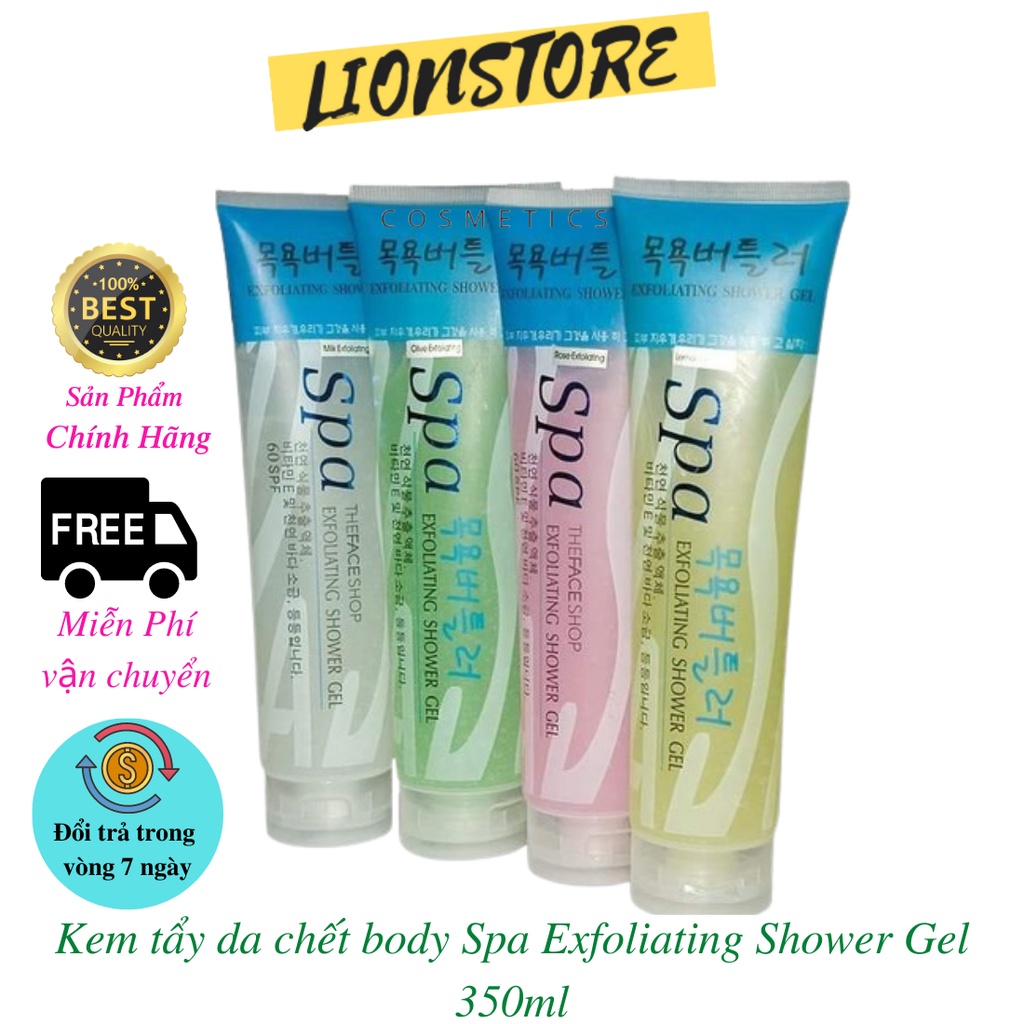 Kem tẩy da chết Spa Exfoliating Shower Gel 350ml hàn quốc