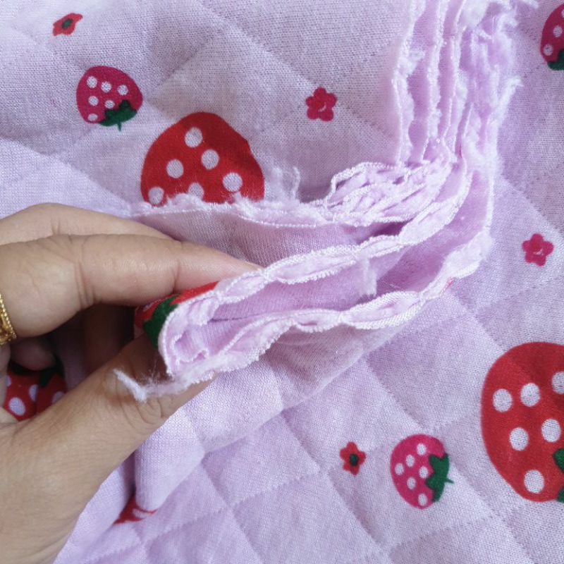 Vải cotton chần bông baby
