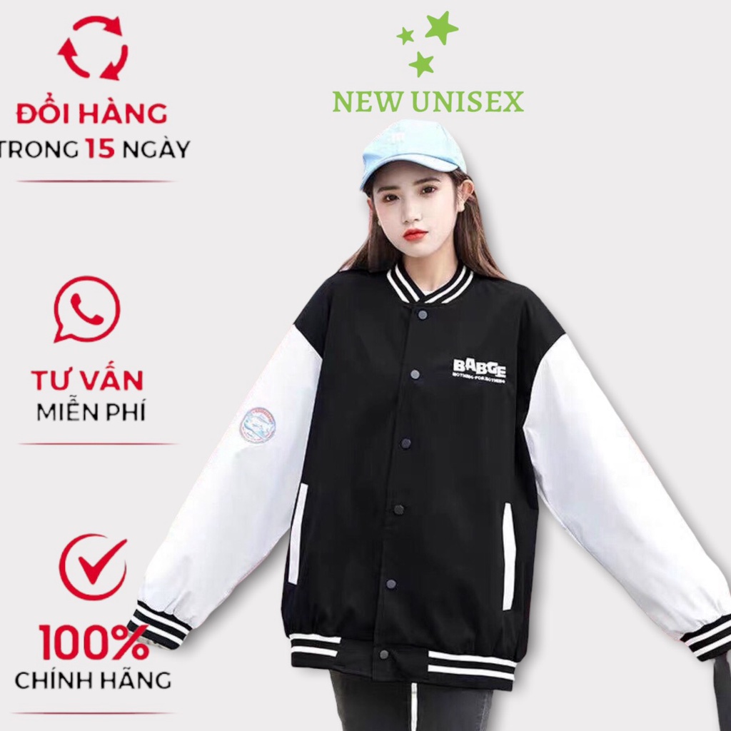 Áo Khoác Dù Bomber Nam Nữ 2 Lớp Thêu BADGE Lót Dù Dày Dặn Cực Đẹp-TP [NewUnisex]