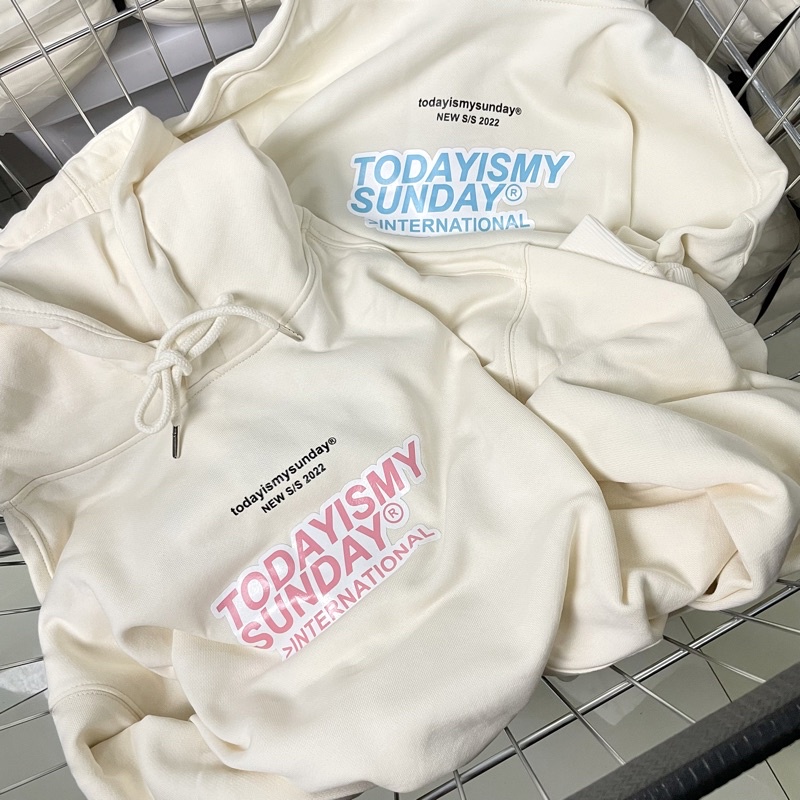 Áo Hoodie today đơn giản best seller màu kem