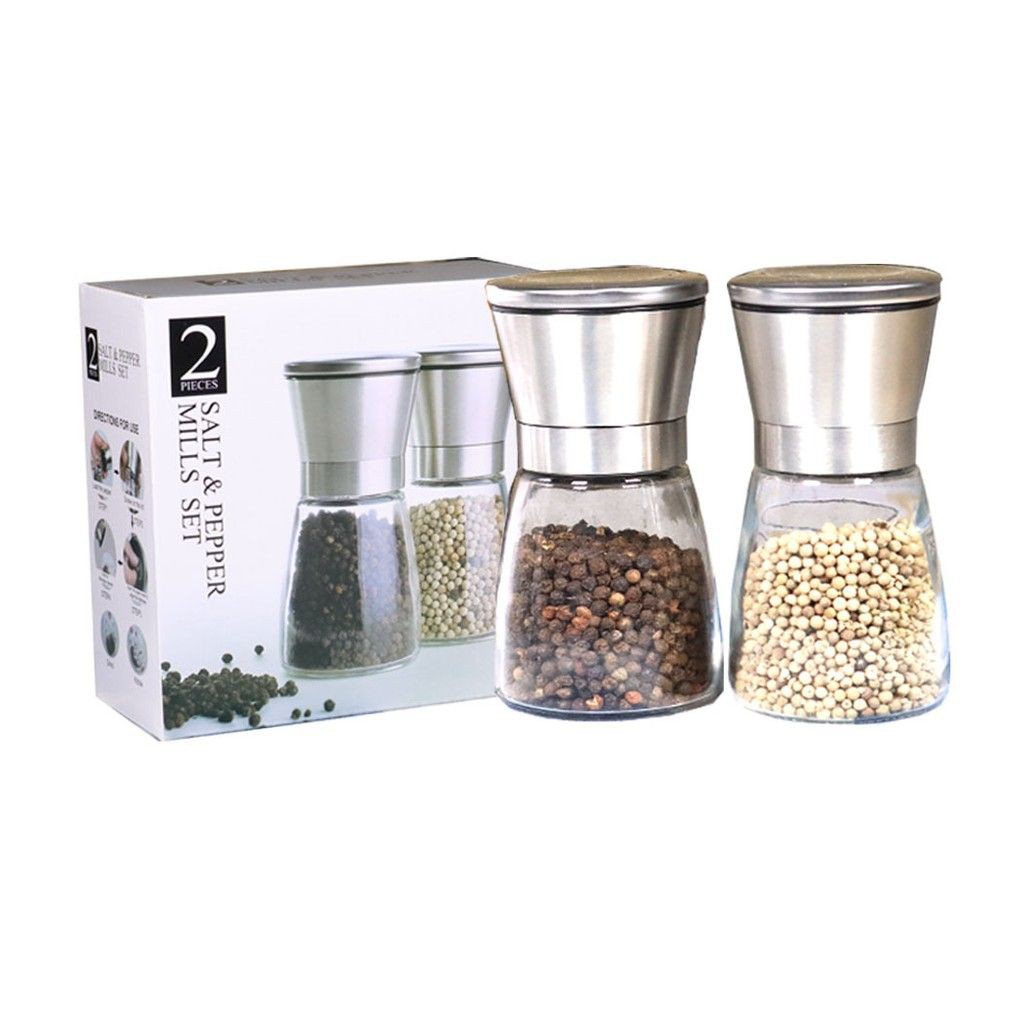 Gia Dụng 💝FREESHIP💝 Lọ xay tiêu inox 304 dung tích 180ml, cối xay tiêu vặn tay tiện lợi