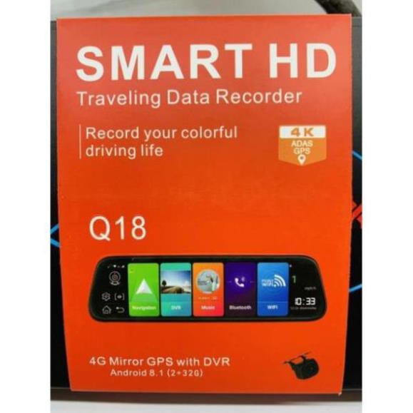 Camera hành trình Android 4G,wifi, gps gương Q18 [Giảm giá] | BigBuy360 - bigbuy360.vn