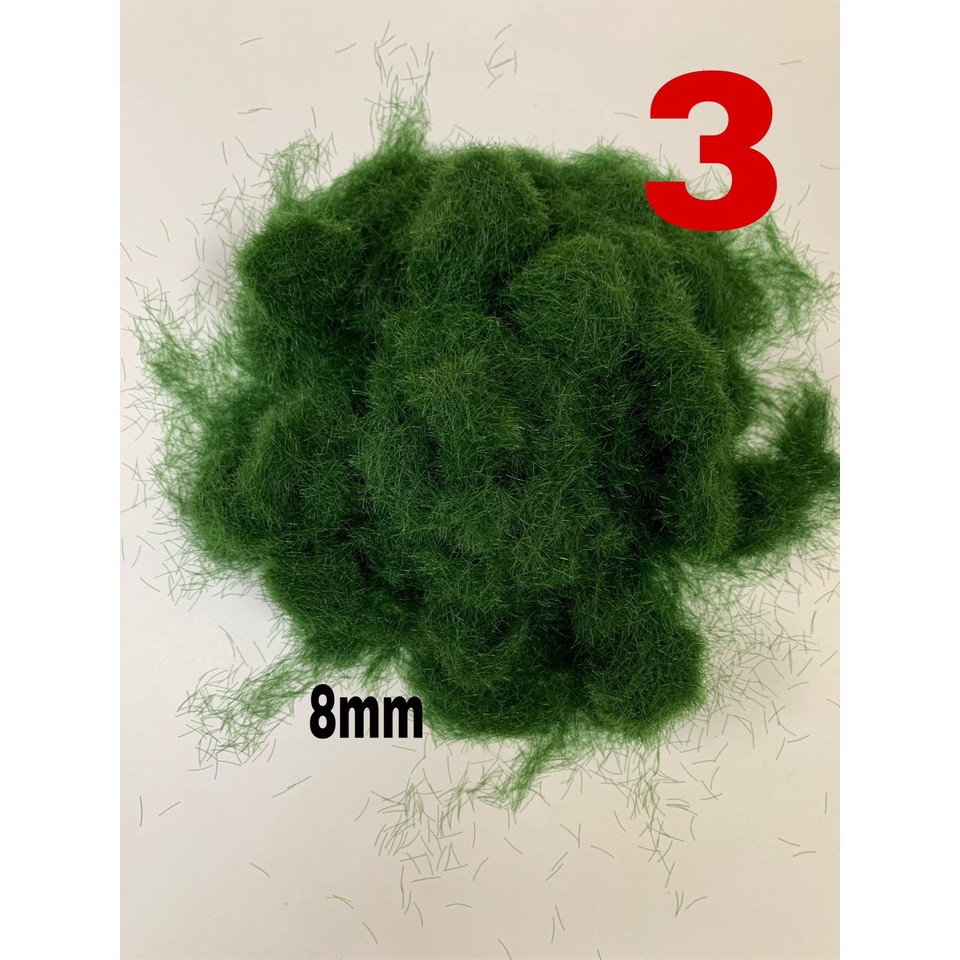 Bột Cỏ Sợi 8mm,10mm Nhiều Màu Làm Mô Hình Sa Bàn