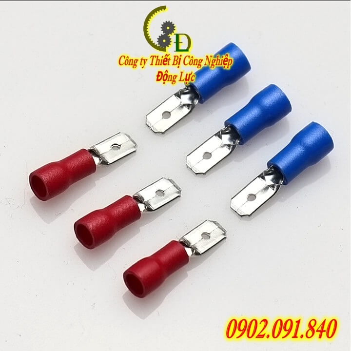 Đầu cos ghim đực cái FDD MDD 2-250 100cái💥cốt âm dương bọc phủ nhựa, cosse nối bấm dây điện bằng đồng cắm bình nóng lạnh