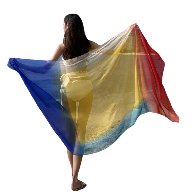 Khăn Choàng Cổ Chống Nắng Mùa Hè Mát Mẻ Thân Thiện Với Da Màu Sắc Gradient Cho Mẹ