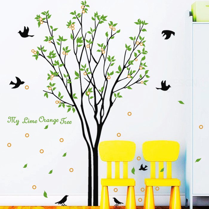 [MẪU CÂY] Decal dán tường trang trí tường cửa nhà siêu đẹp, tranh decor phòng ngủ, phòng khách, quán ăn, quán cafe...