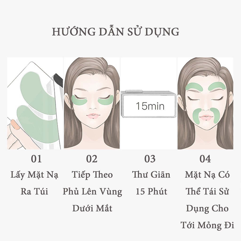 MẶT NẠ DƯỠNG MẮT NGỌC TRAI BAIMISS CHỐNG THÂM QUẦNG MẮT 6g x 30 miếng BMYR41