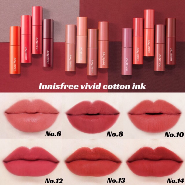 Son kem Innisfree vivid cotton ink