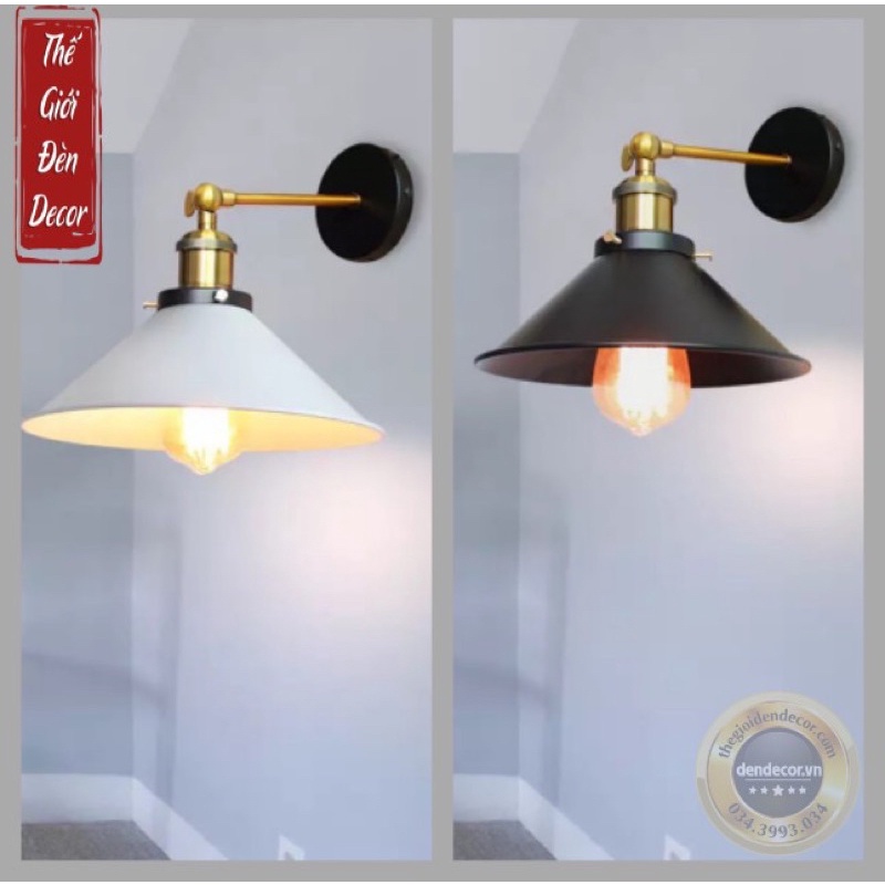 ĐÈN TREO TƯỜNG ĐÈN TƯỜNG RETRO ĐĨA SÂU 22cm và 26cm