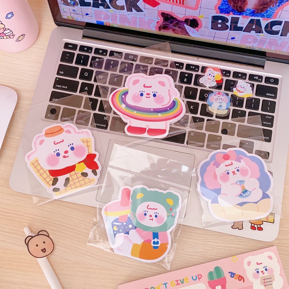 Set 48 miếng stickers dán sổ, dán trang trí phong cách Hàn Quốc - MiuSua