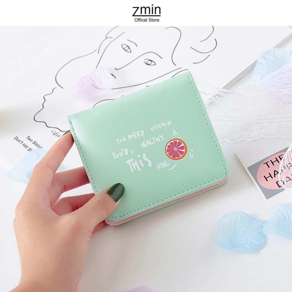 Ví bóp nữ mini cầm tay Zmin, chất liệu cao cấp có thể bỏ túi - V020