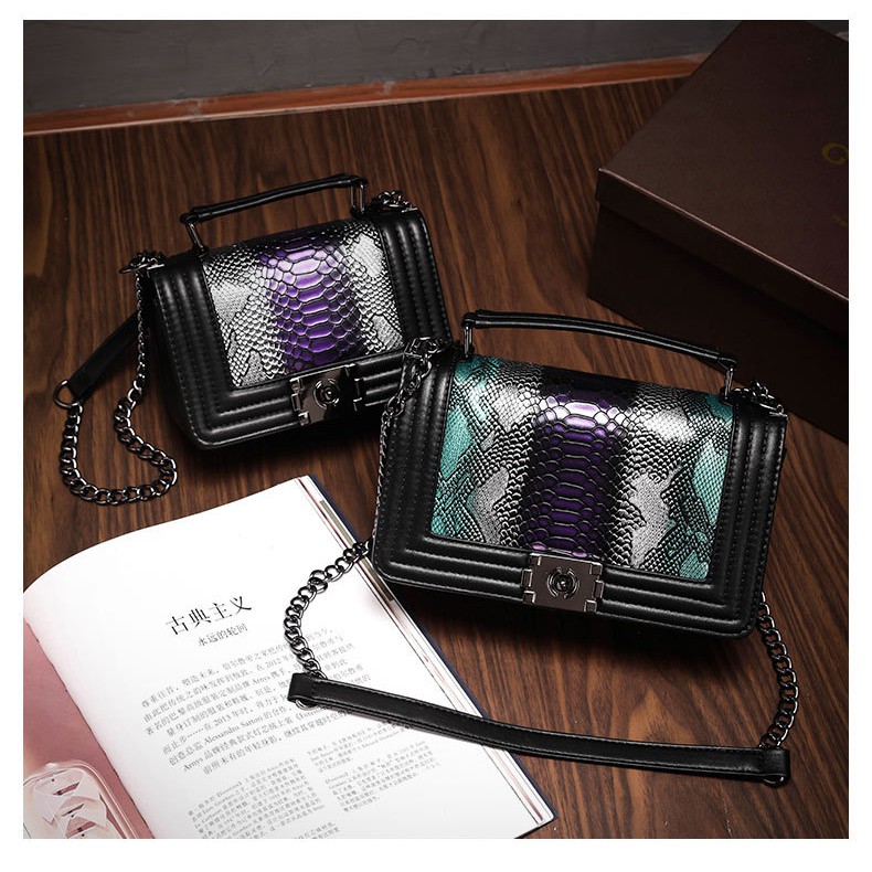 Túi xách nữ đeo chéo vân da trăn cực tinh xảo quý phái TX09 túi xách đeo vai | BigBuy360 - bigbuy360.vn