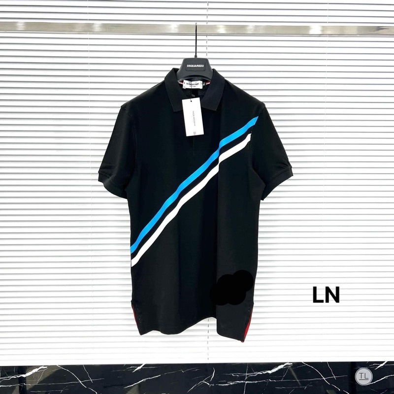 Áo polo viền xanh chéo TH6