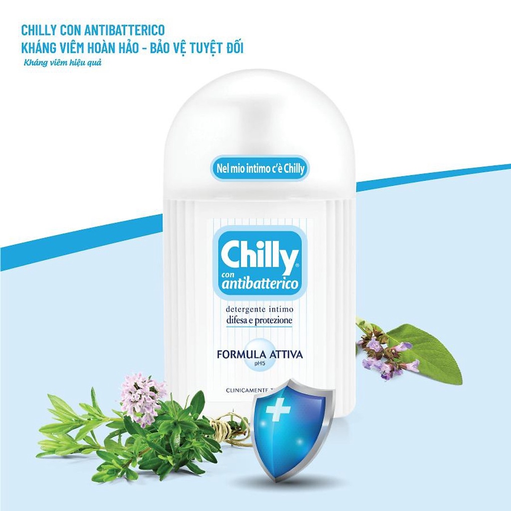 Dung dịch vệ sinh phụ nữ chilly 200ml se mát, mềm mại, dịu êm số 1 tại ý - ảnh sản phẩm 4