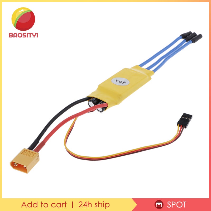 [Baosity1] 1pc 40A ESC Không Chổi Than XT60 - Phích Cắm Cố Định - wing