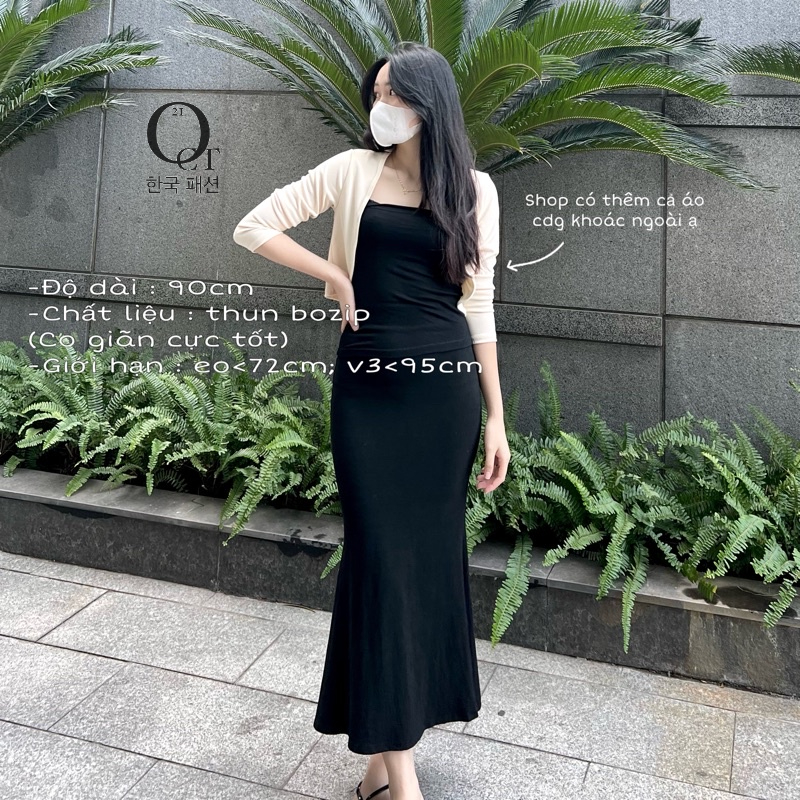 Chân váy đuôi cá dáng dài - phong cách ulzzang Hàn Quốc