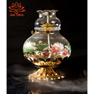 [ HÌNH THẬT ] ĐÈN DẦU BÔNG SEN CAO CẤP