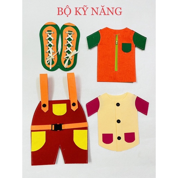 [Mã LIFETOY15K giảm 10% đơn 0Đ] Bộ 4 mẫu kỹ năng sống – Đồ chơi mầm non