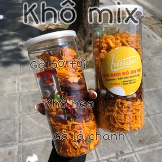 Khô Mix ( gà bơ tỏi, gà lá chanh, heo cháy tỏi)