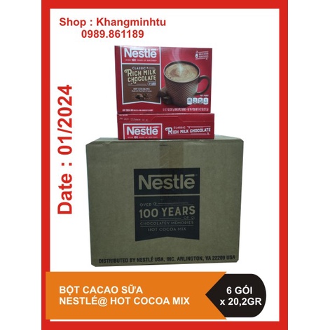 Bột Cacao Mỹ Nestle Hot Cocoa Mix Rich Milk CHOCOLATE FLAVOR (Combo 12 hộp) - date 01/2024