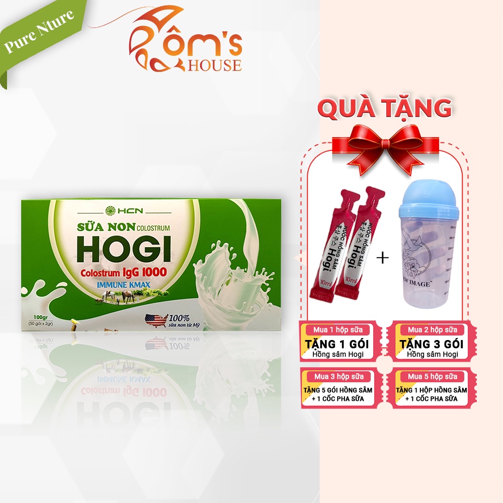 Sữa non Colostrum Hogi Hộp 50 Gói nguyên chất tăng cường dưỡng chất bổ sung dinh dưỡng tốt nhất cho trẻ SN03