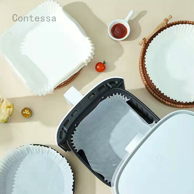 Giấy Lót Hình Vuông Dùng Một Lần Chống Nước Chống Dầu Chống Dính Cho Nồi Chiên Không Dầu