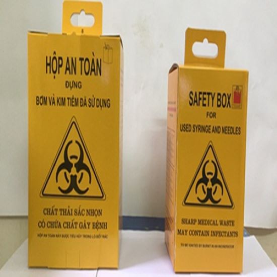 Hộp giấy an toàn đựng vật sắc nhọn