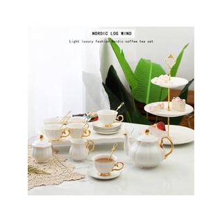 (hàng có sẵn )bộ ấm trà chiều phong cách anh cao cấp