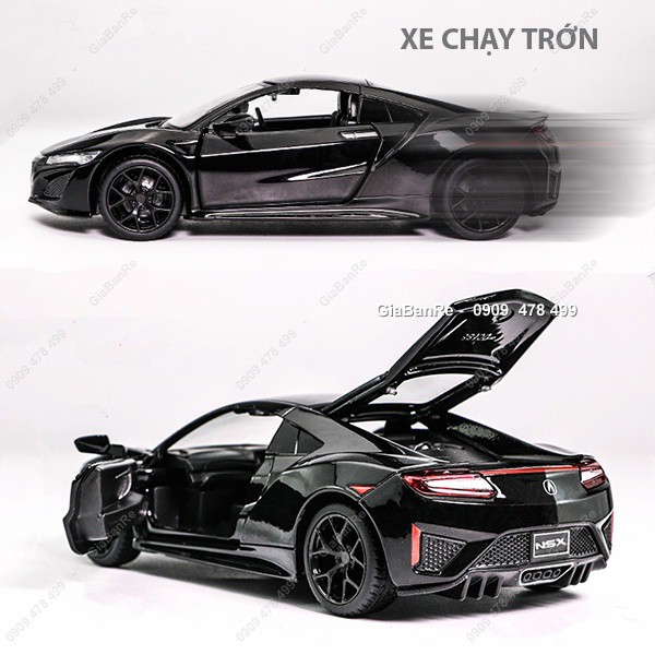 MS: 9791B - XE MÔ HÌNH SẮT TỈ LỆ 1:32 - ACURA NSX 2018 -  ĐEN