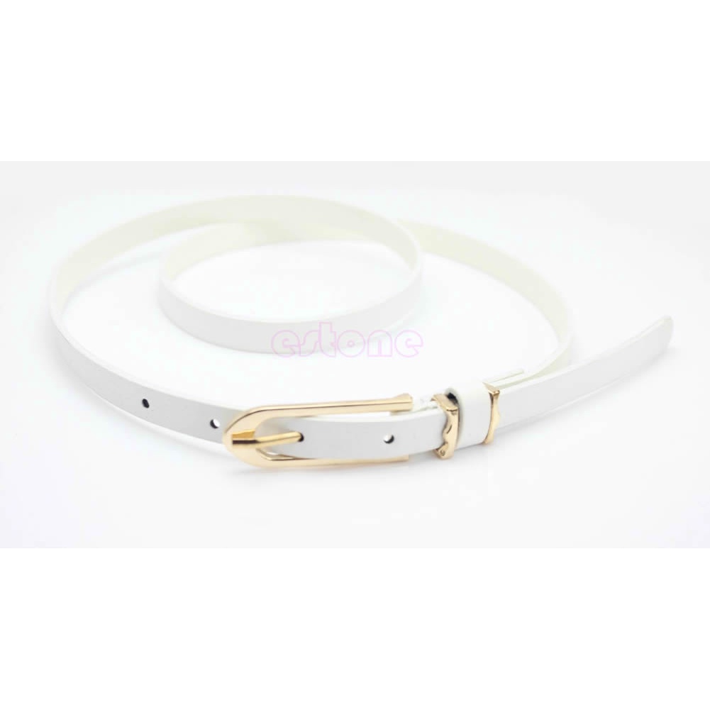 Thắt Lưng Da Bản Nhỏ Phối Khóa Thời Trang Cho Nữ