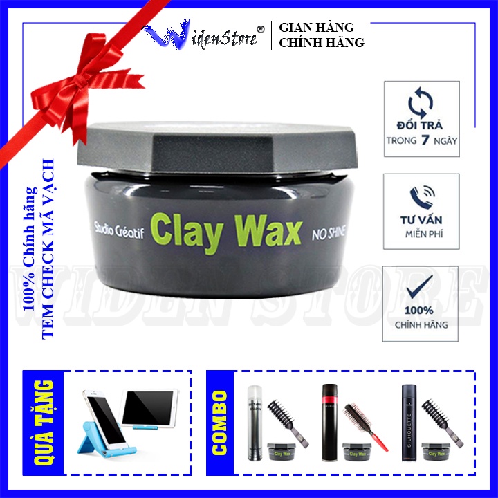 Sáp Vuốt Tóc Nam CLAY WAX Chính Hãng Gel Wax Keo Vuốt Tóc Tạo Kiểu Cao Cấp Công Nghệ Pháp WIDEN STORE WST02 + [QUÀ TẶNG]