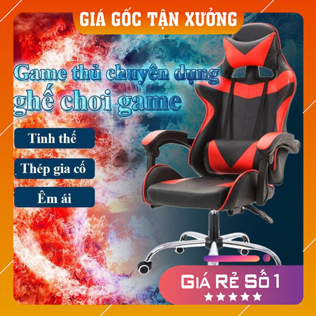 [HÀNG CHÍNH HÃNG] ghế gaming Ghế chơi game văn phòng cao cấp có thể nằm ngửa lưng đơn giản thời trang cá tính