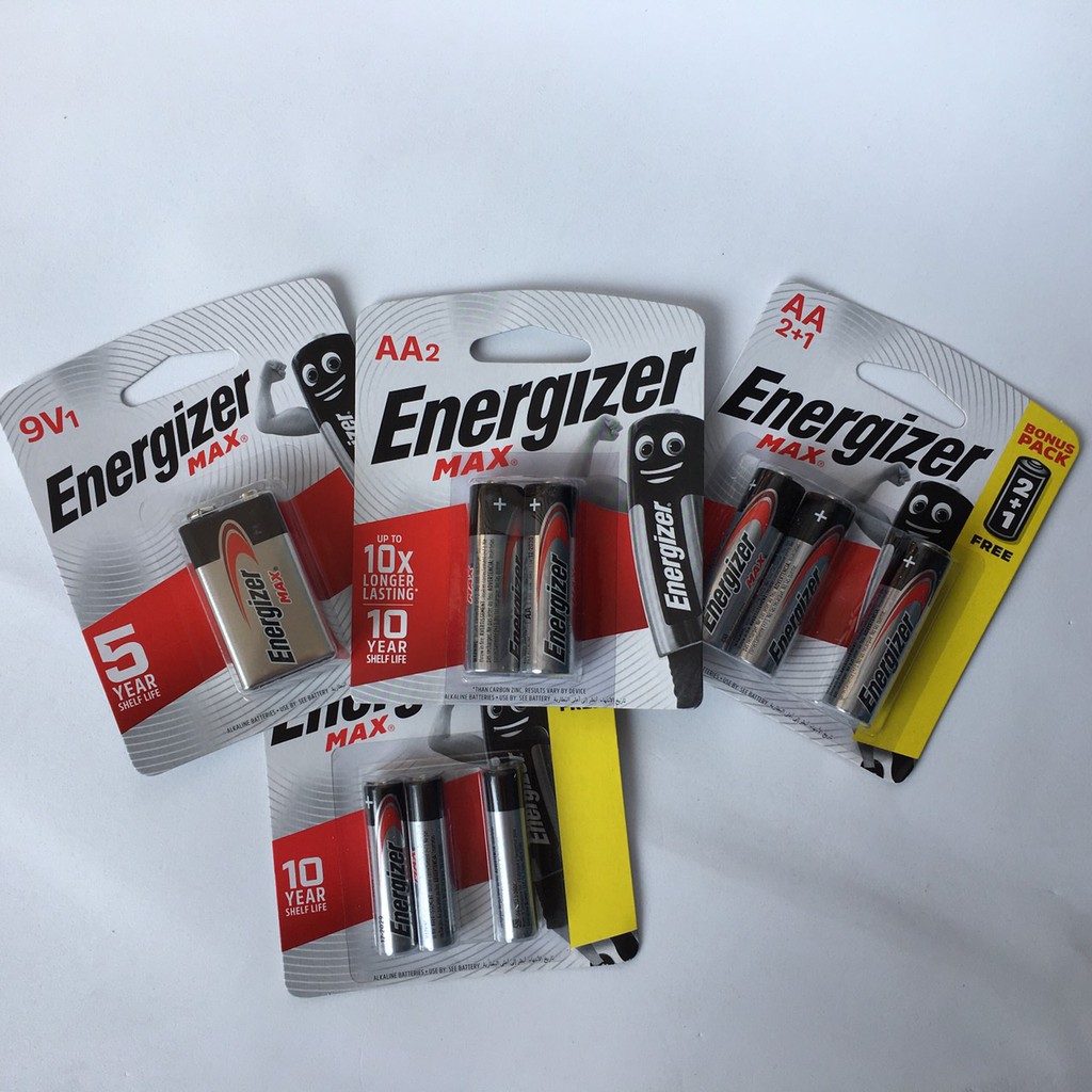 Pin AA, AAA, 9V Energizer alkaline chính hãng.