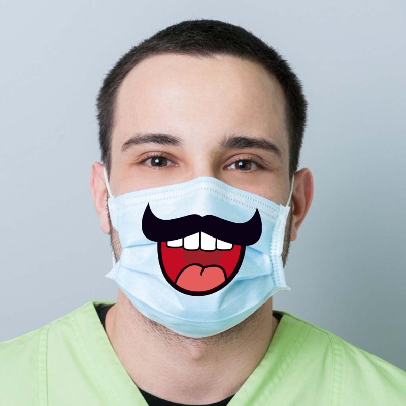 Set 50 Nhãn Dán Hình Mặt Cười / Môi / Mặt Cười Trang Trí Sổ Tay