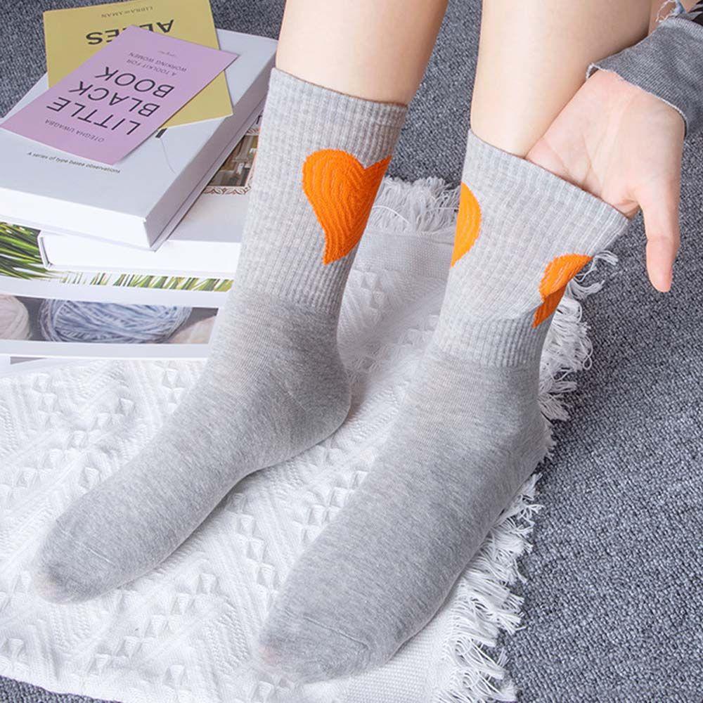 Đôi Vớ Thoáng Khí Họa Tiết Trái Tim Nhiều Màu Sắc Dễ Thương Cho Nữ