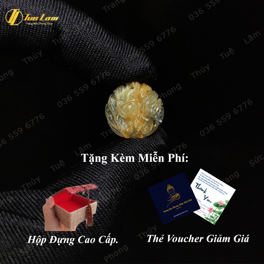 Vòng tay mặt hồ ly chúa màu tóc vàng dáng xòe đuôi tròn bện handmade dây chỉ may mắn - Tuệ Lâm