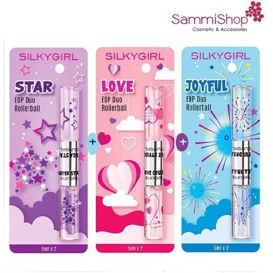 Nước hoa 2 đầu 4 hương Silky Girl EDP Duo Rollerball 10ml