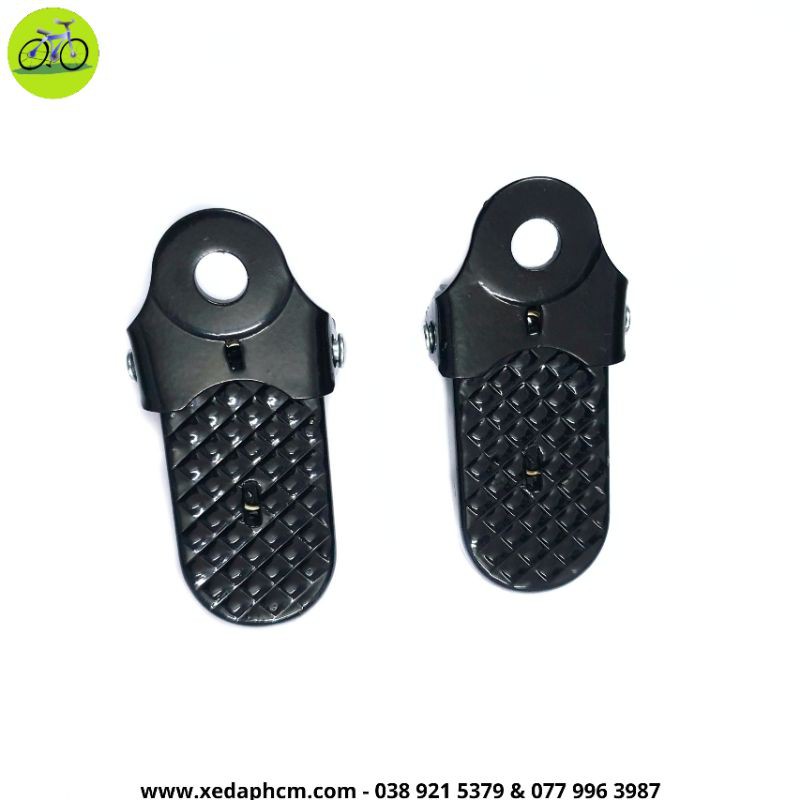 Gác để chân gấp xe đạp thép sơn màu đen