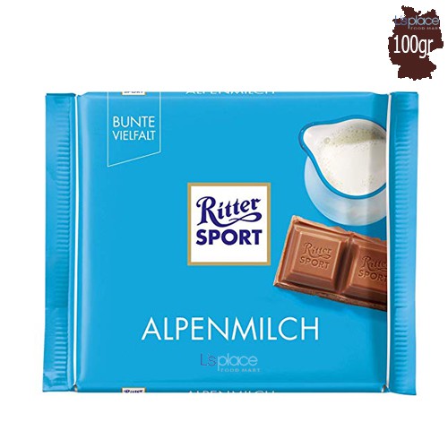 Socola Sữa Từ Núi An-Pơ (Alpenmilch) hiệu Ritter Sport 100gr