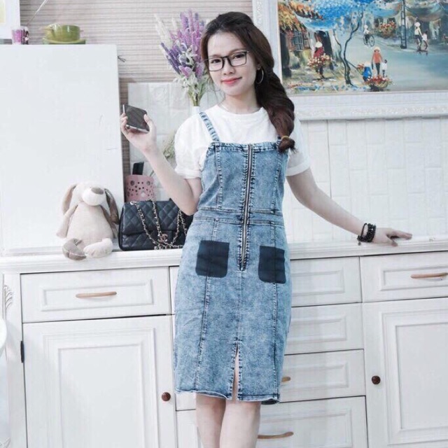 Set yếm jeans 