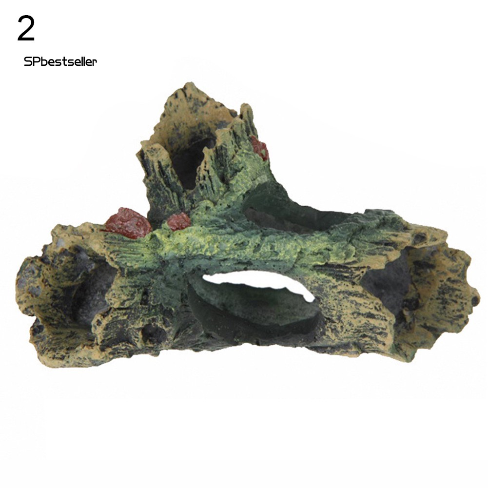 Hang động bằng gỗ nhân tạo thiết kế chân thực dùng trang trí bể cá