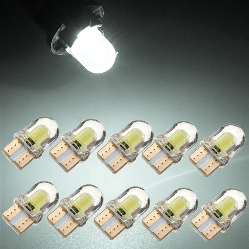 Bộ 10 Đèn LED 4 SMD Chất Liệu Silica Gel Màu Sắc Trắng Cho Biển Số Xe Hơi