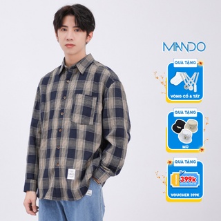 Áo Sơ Mi Caro MANDO Năng Động Phong Cách Hàn Quốc -        SMD028