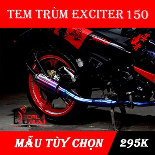Tem Trùm Exciter 150 Samurai Đen Đỏ