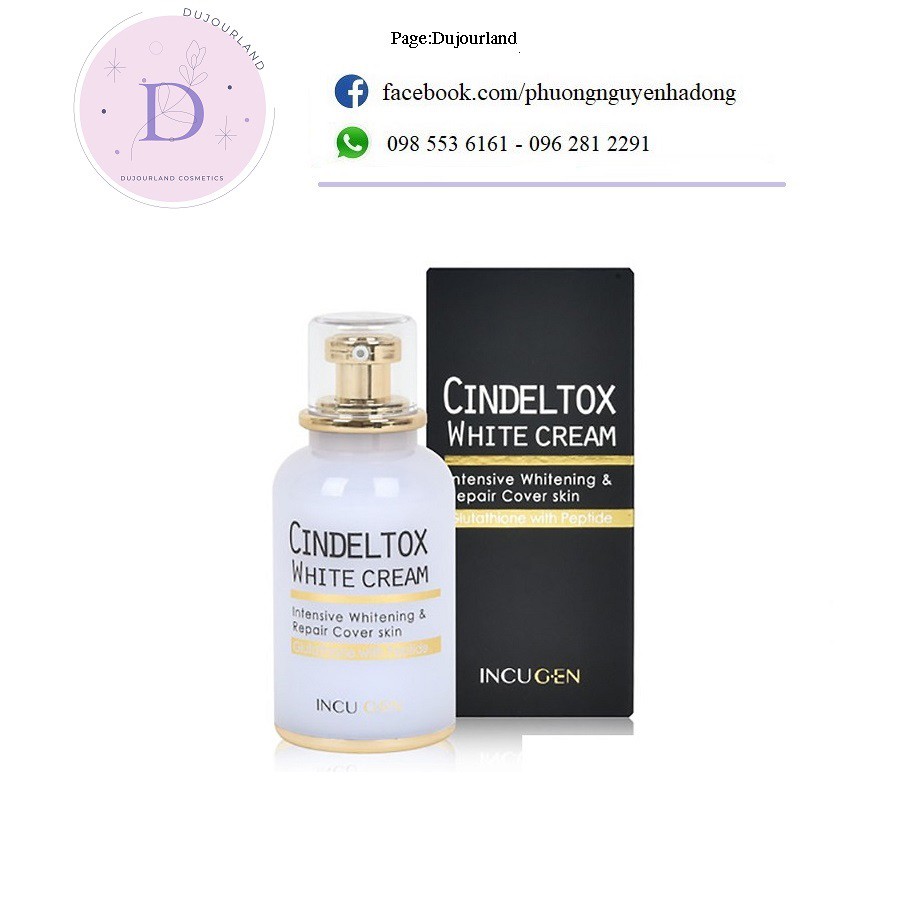 Kem dưỡng trắng da Cindel Tox White Cream