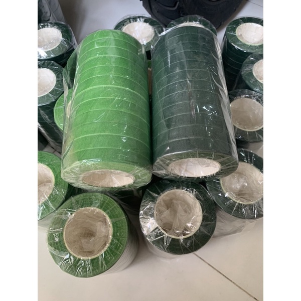 Sáp quấn hoa giá rẻ, băng keo sáp quấn cành, thân, lá màu xanh lá cây, nâu, nguyên liệu làm handmade