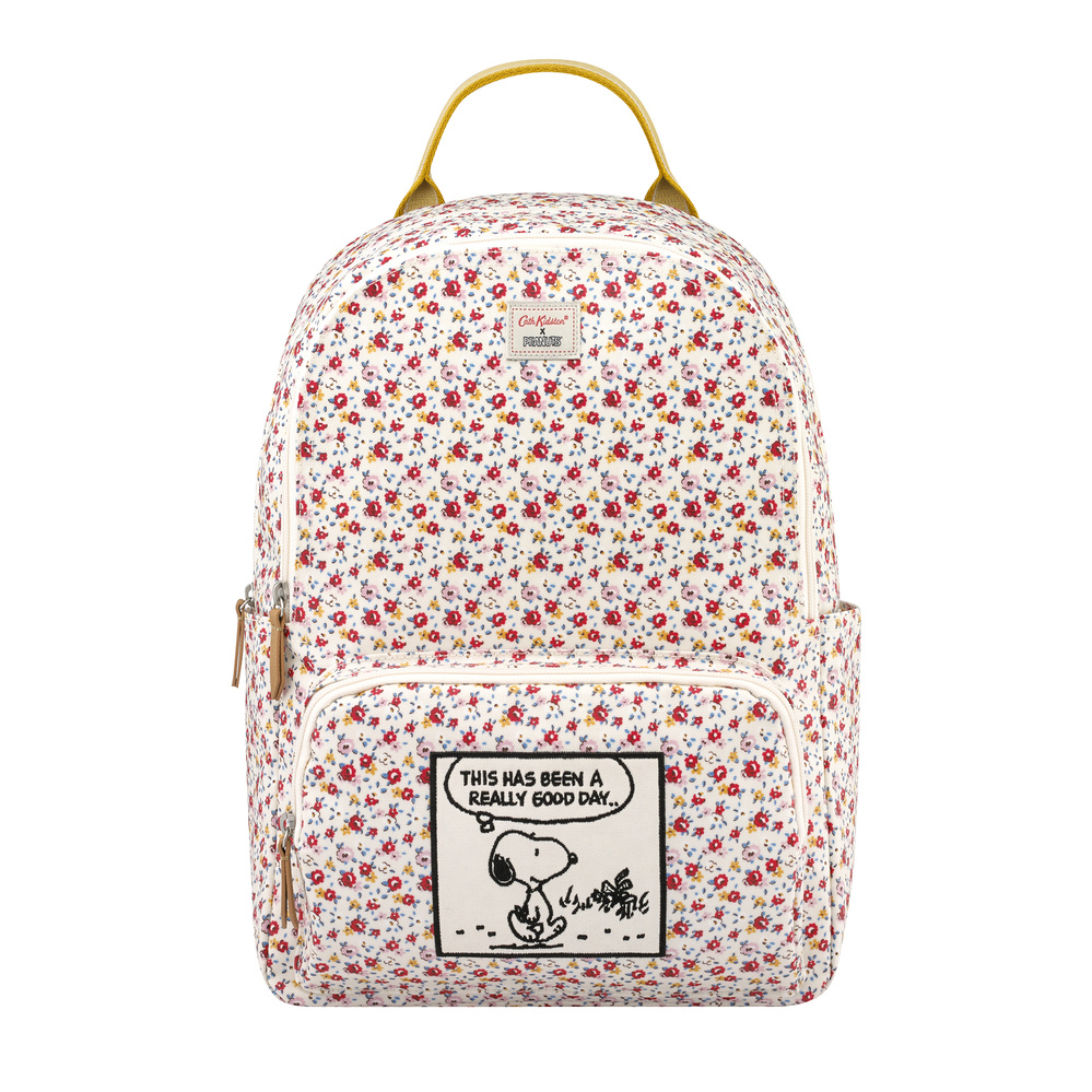 Cath Kidston - Balo Pocket Backpack Snoopy Tiny Rose - 928014 - Warm Cream