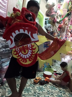 Đầu lân kim sa có đèn hàng chọn