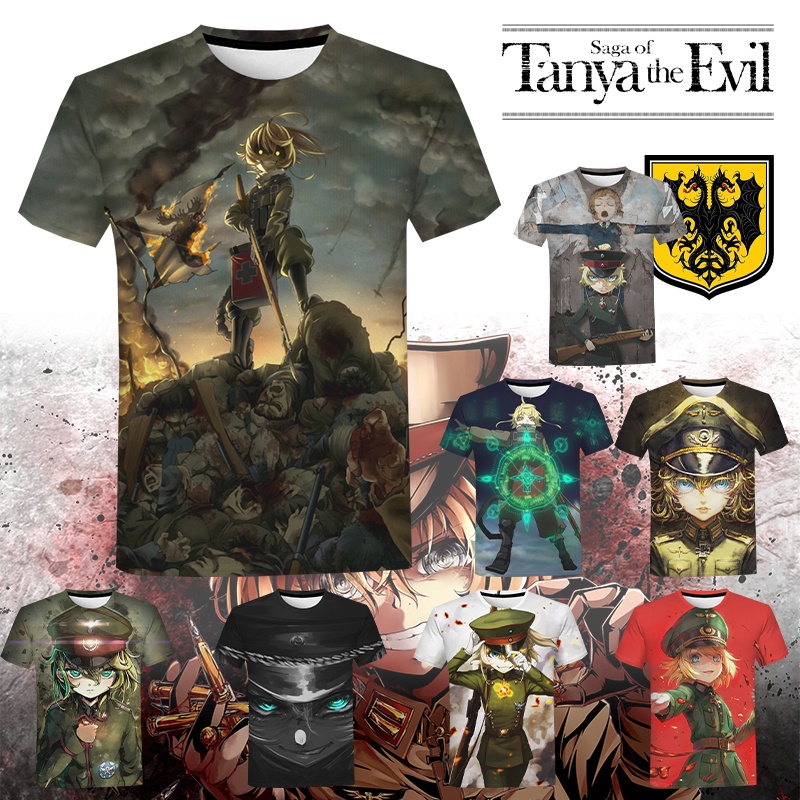 Áo Thun Nam In Hình 3D Youjo Senki Tanya Saga the Evil Newest 2022
