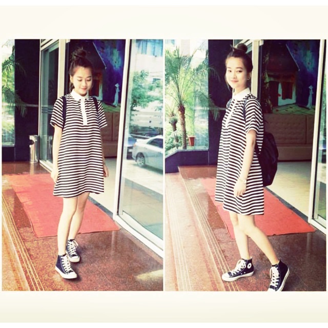 Đầm sọc thoi trang